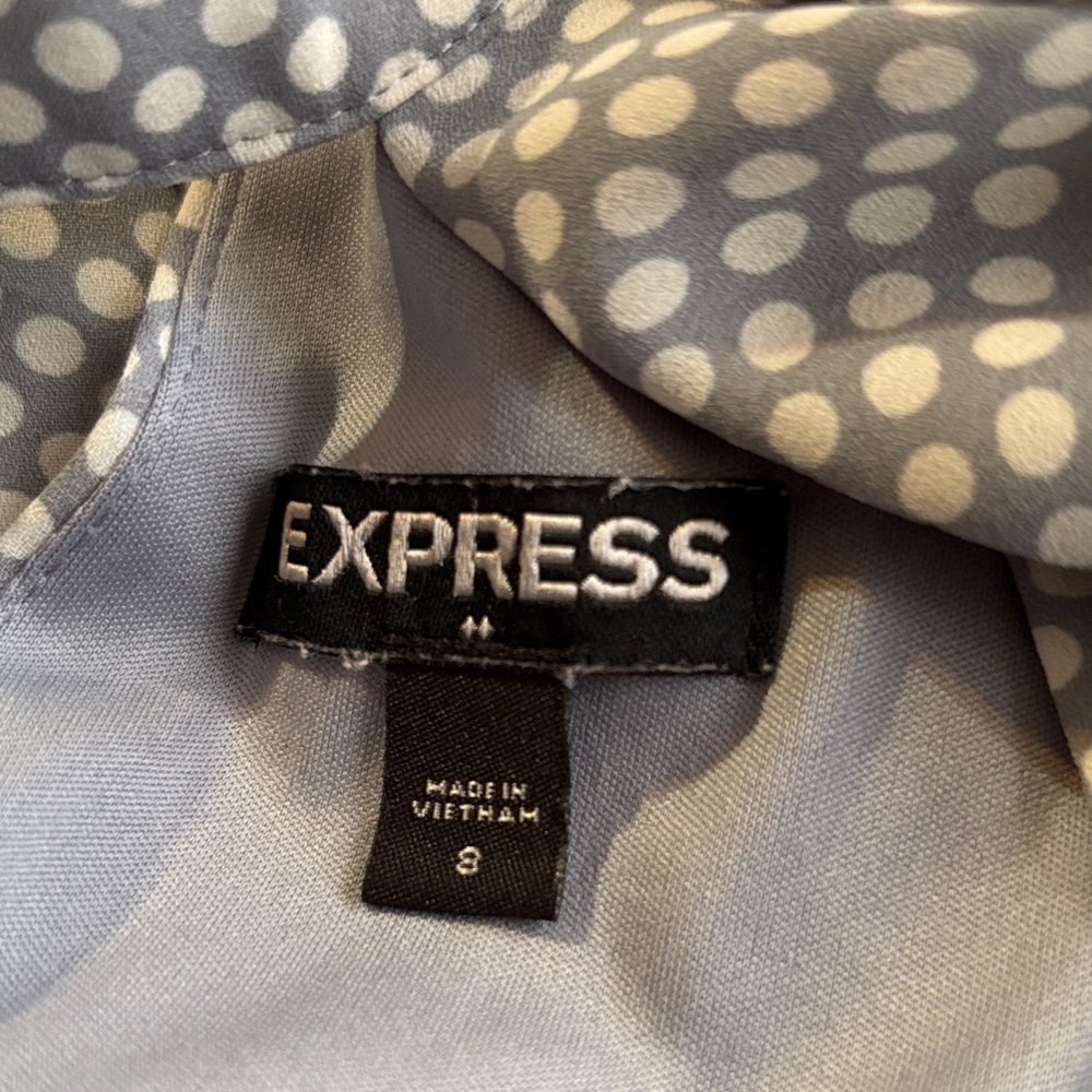 Express Black and White Geometric Backless Dress - Picture 4 of 6